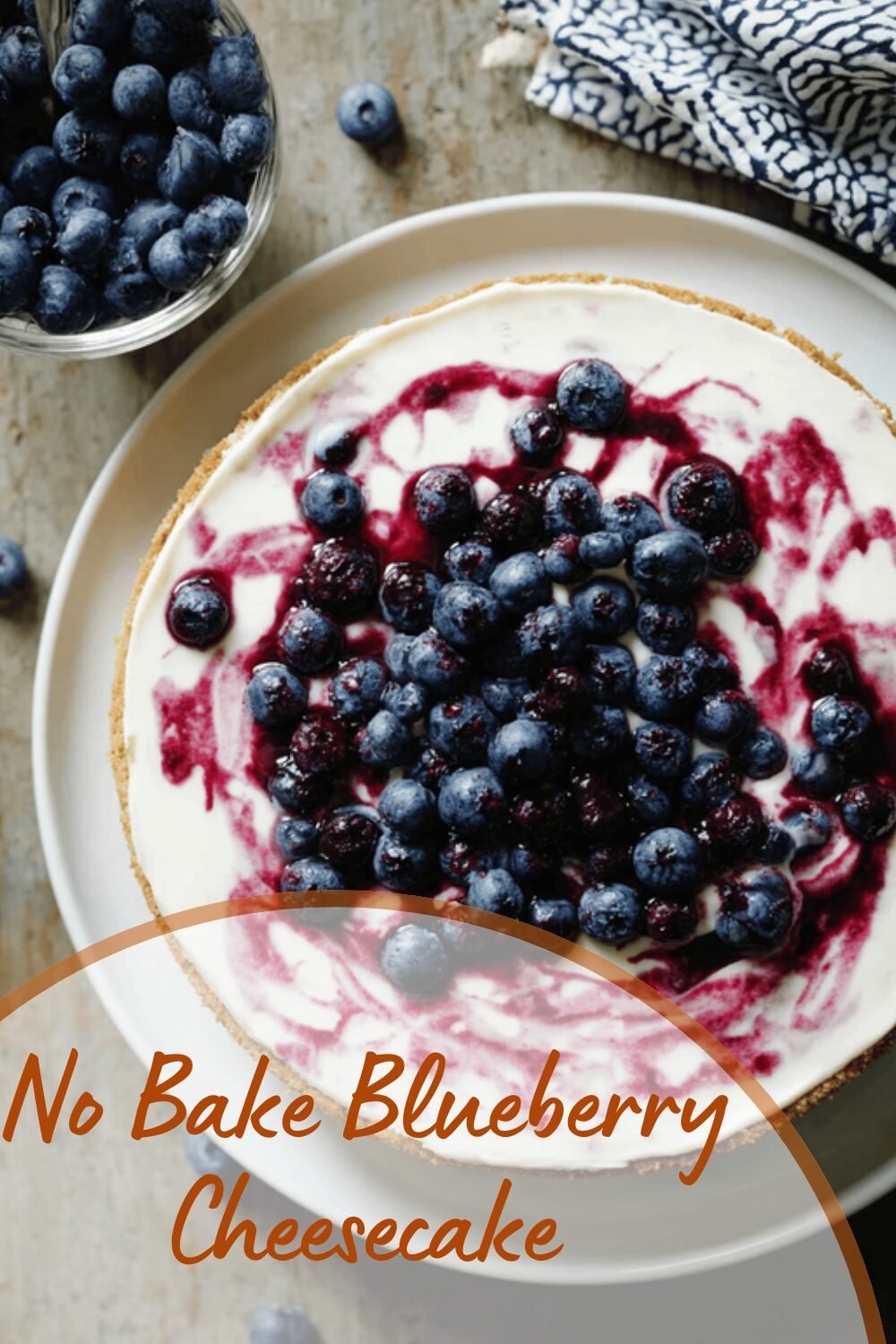 No Bake Blueberry Cheesecake