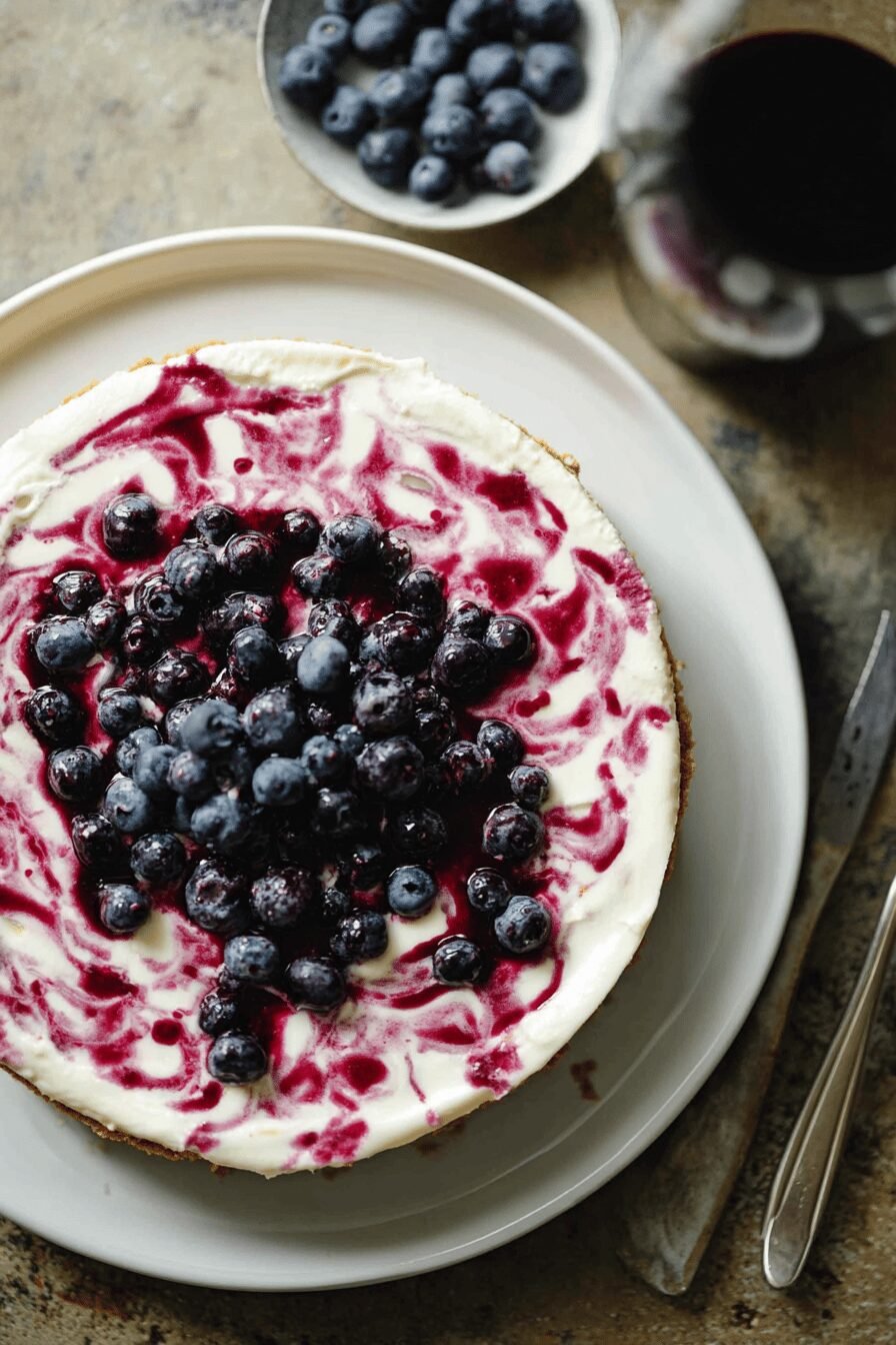 No Bake Blueberry Cheesecake