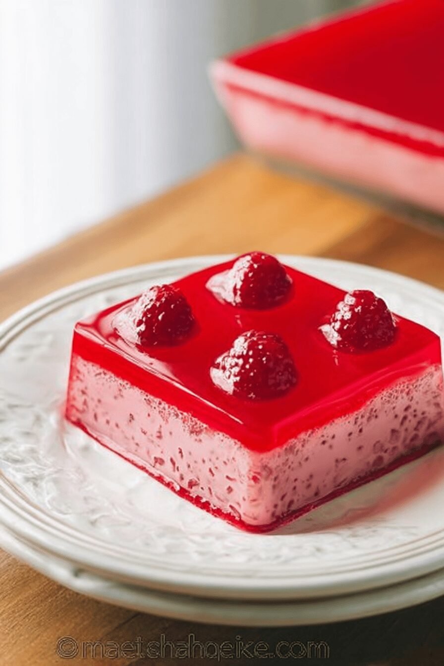 Raspberry Jello Cake