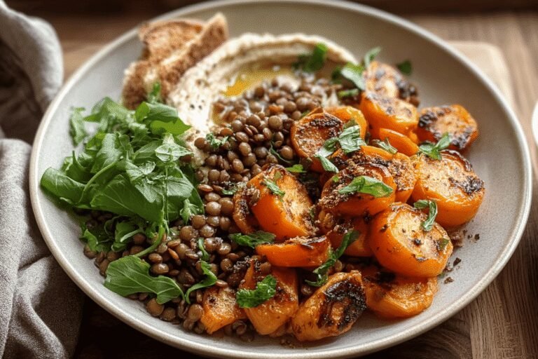 Roasted Carrots Lentil Salad Hummus 80.Png