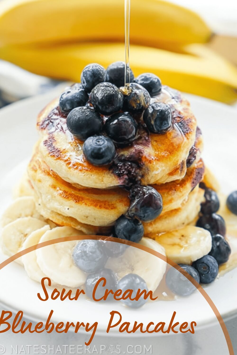 Sour Cream Blueberry Pancakes