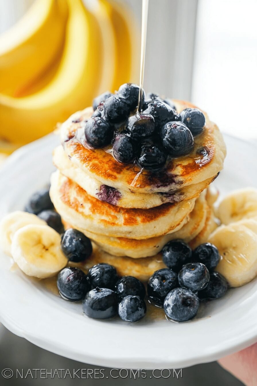 Sour Cream Blueberry Pancakes