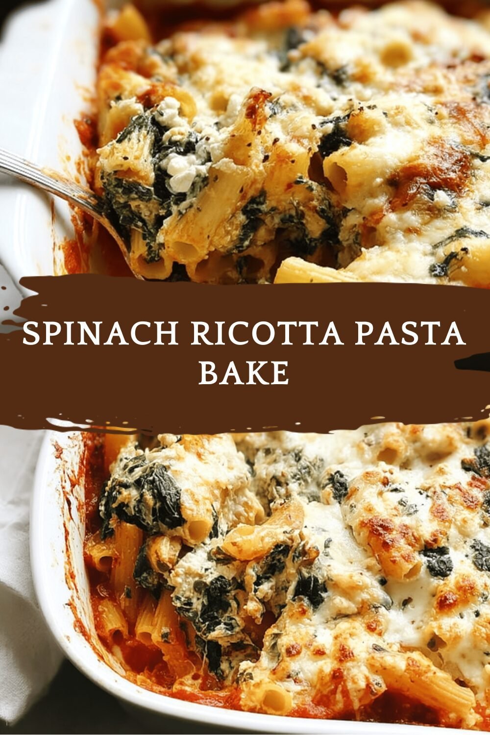 Spinach Ricotta Pasta Bake Recipe With Creamy Cheese Sauce 6 Spinach Ricotta Pasta Bake