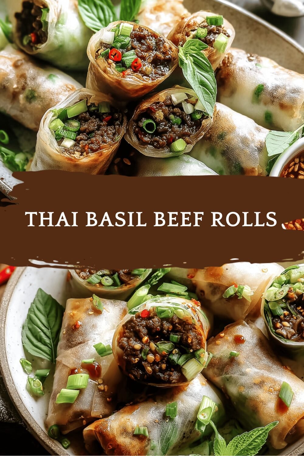 Thai Basil Beef Rolls