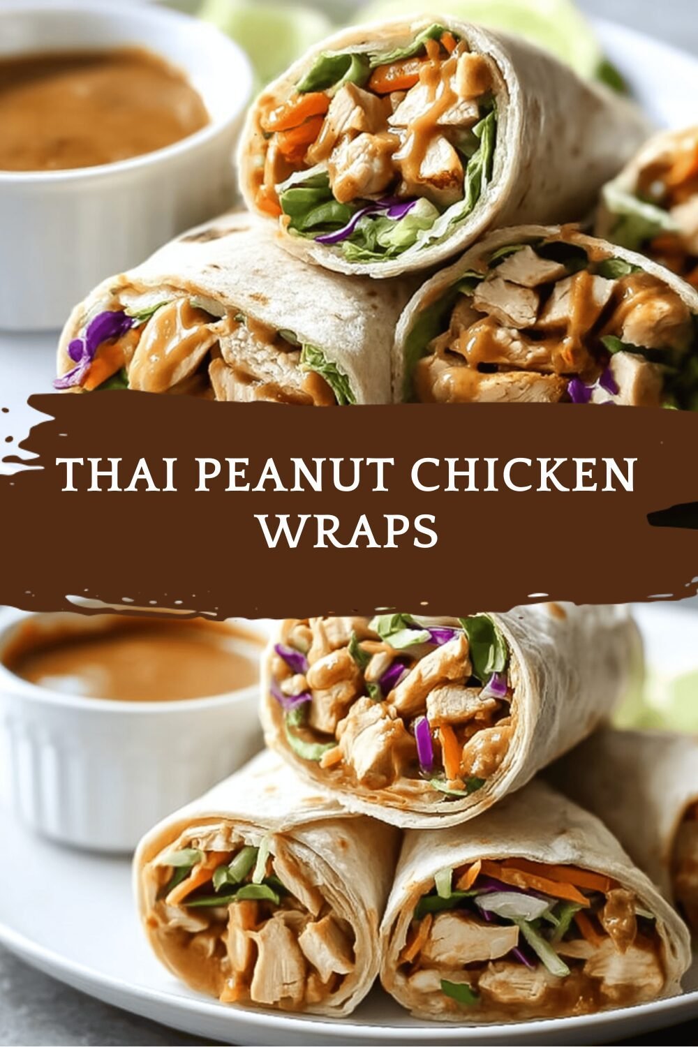 Thai Peanut Chicken Wraps