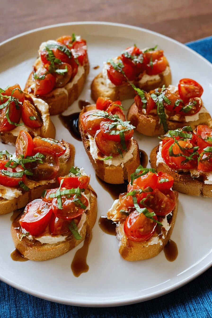 Tomato Goat Cheese Crostini