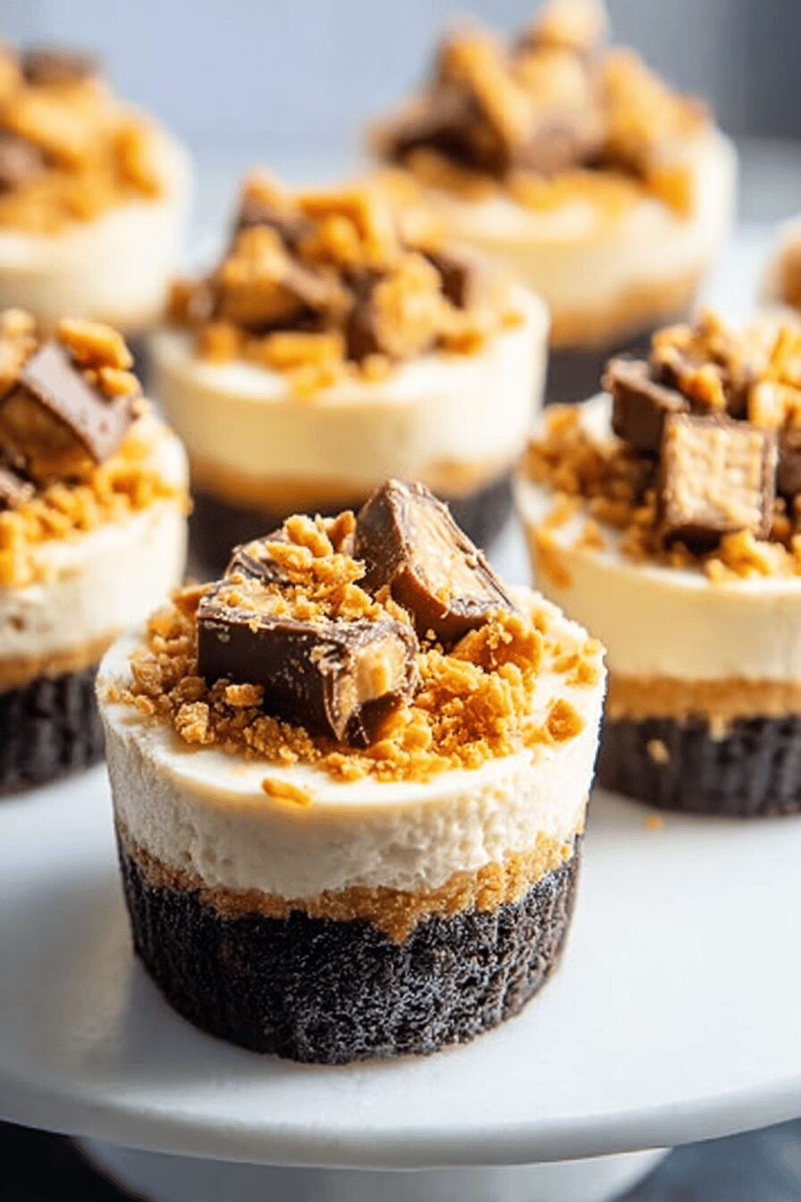 Butterfinger Cheesecake Cupcakes
