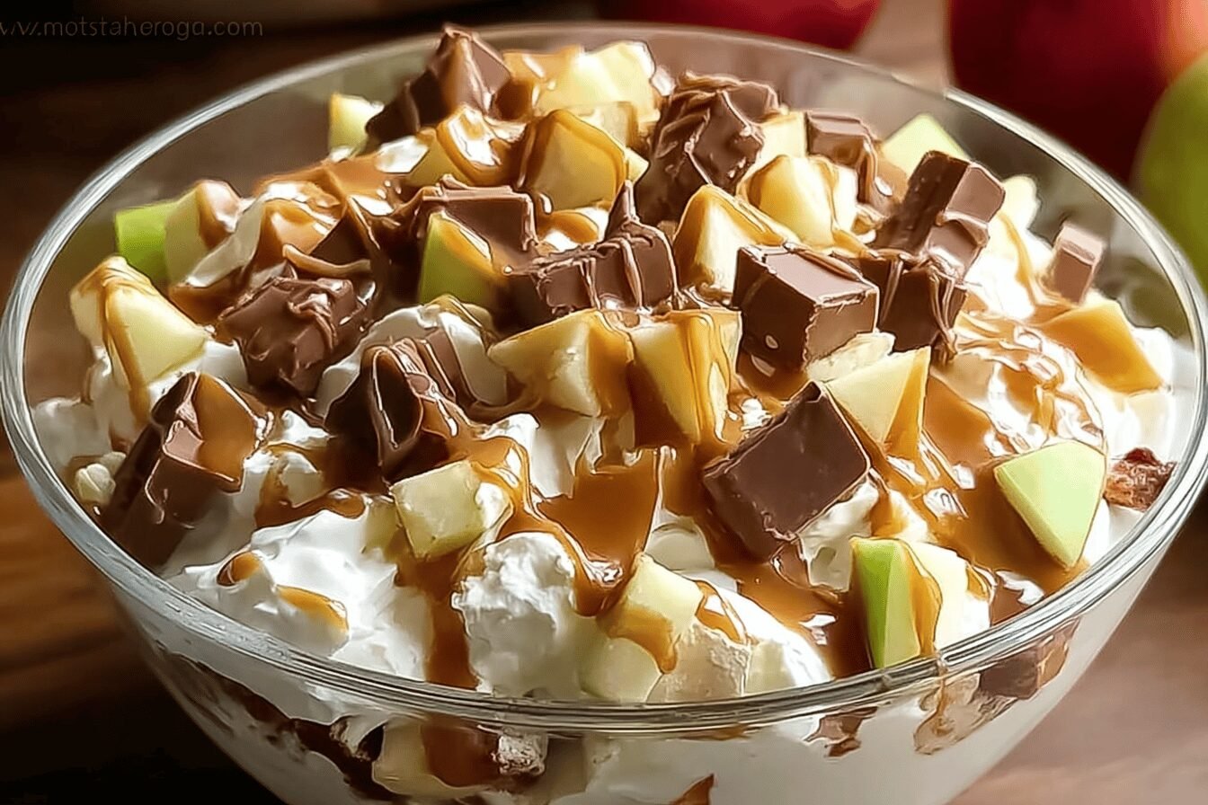 Caramel Apple Snickers Salad