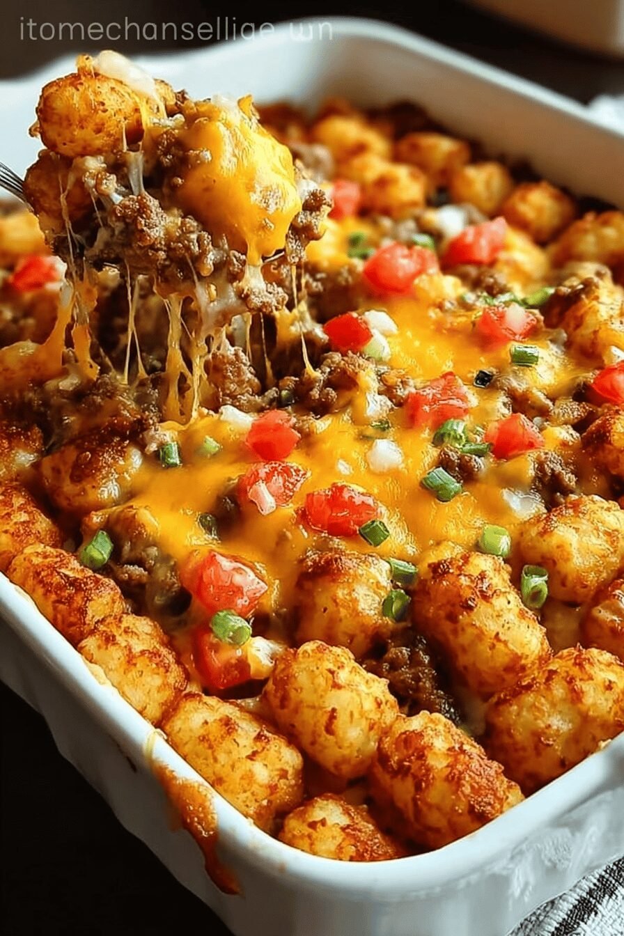 Bacon Cheeseburger Tater Tot Casserole Recipe For Easy Family Meals 6 Cheeseburger Tater Tot Casserole