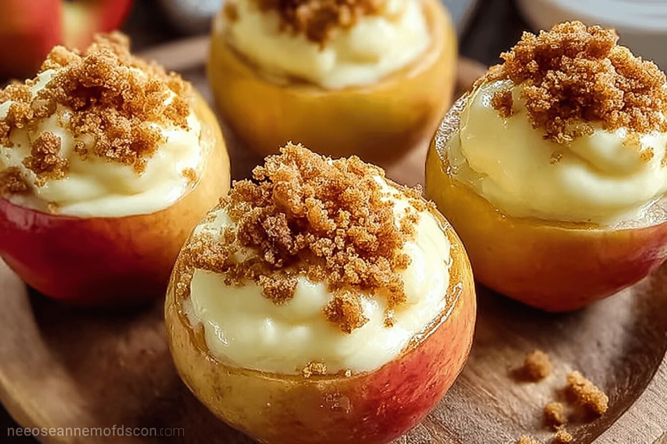 Cheesecake Stuffed Baked Apples