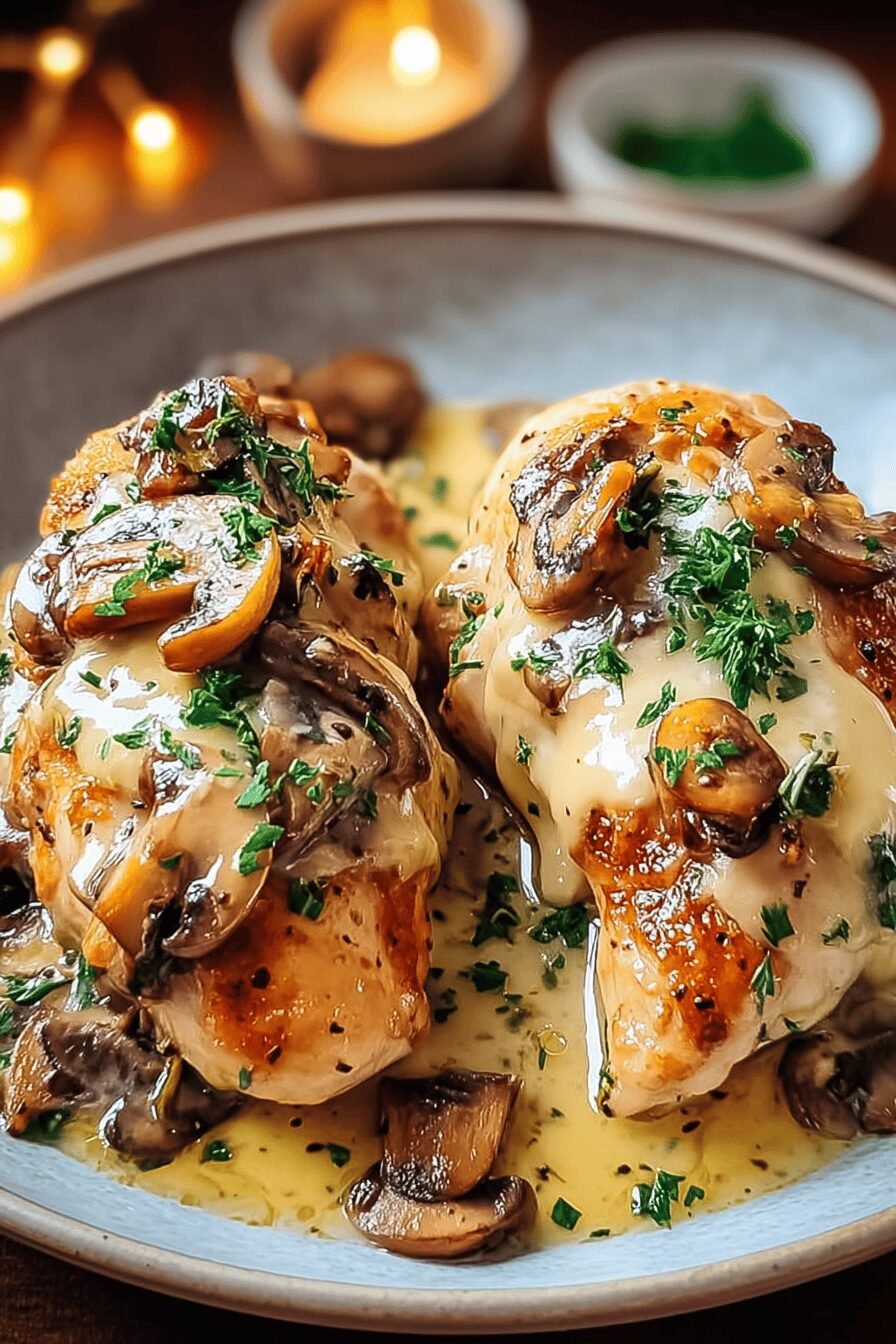 Garlic Butter Mushroom Stuffed Chicken Recipe For A Flavorful Dinner 6 Cheesy Garlic Mushroom Chicken