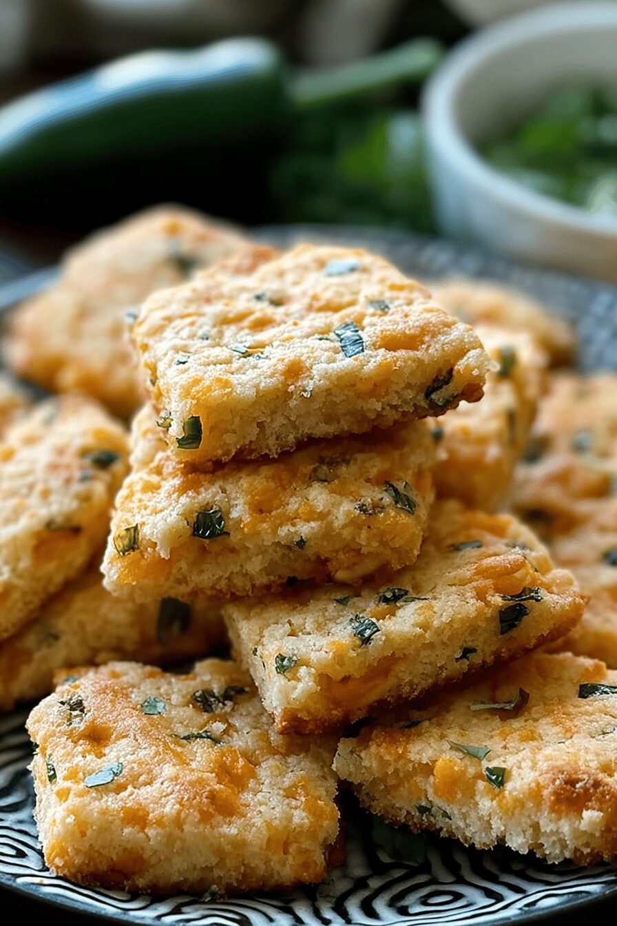 Cheesy Jalapeno Shortbread