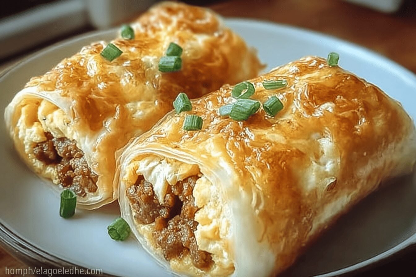 Cheesy Sausage Egg Breakfast Rolls