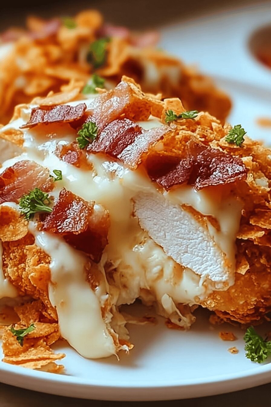 Cream Cheese Bacon Stuffed Chicken With Doritos Crunch 6 Cream Cheese Bacon Stuffed Doritos Chicken