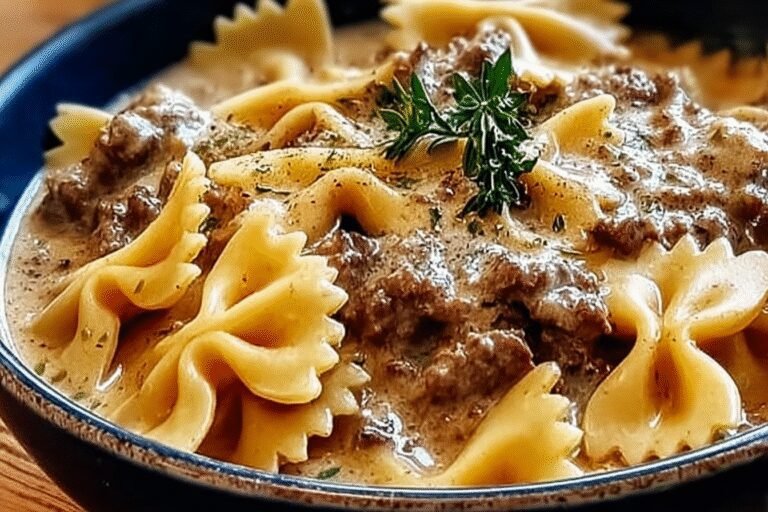 Creamy Beef And Bowtie Pasta 42.Png
