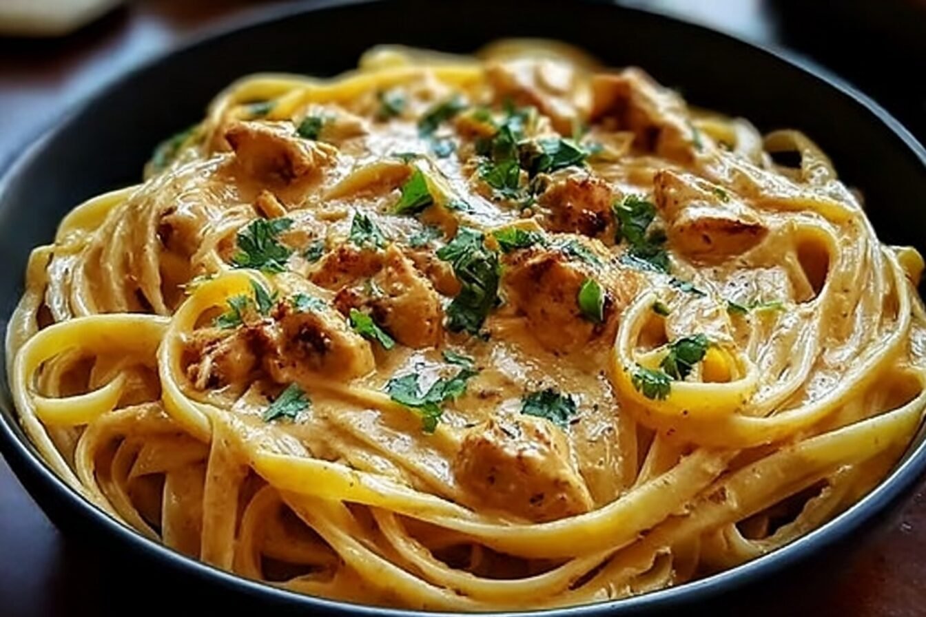 Creamy Cowboy Butter Chicken Linguine