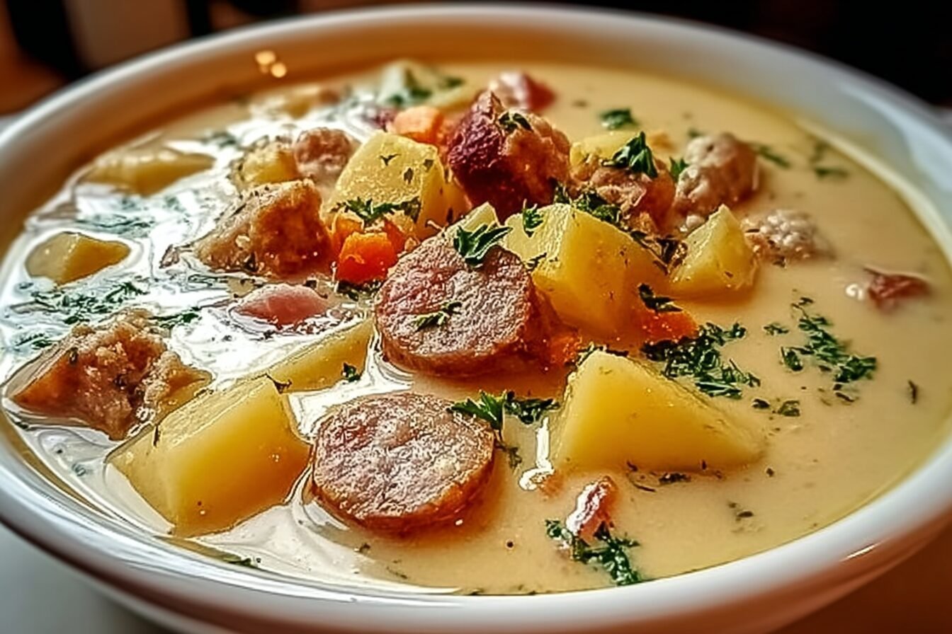 Potato And Sausage Chowder With Creamy And Hearty Flavors 6 Creamy Sausage And Potato Chowder