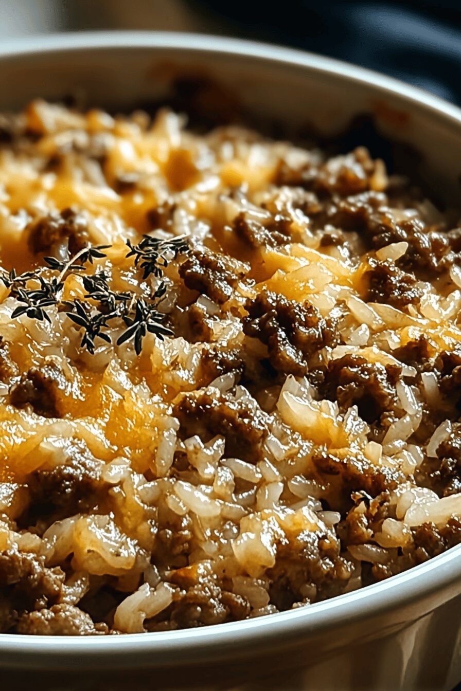 French Onion Beef Skillet Recipe With Savory Caramelized Onions 6 French Onion Ground Beef