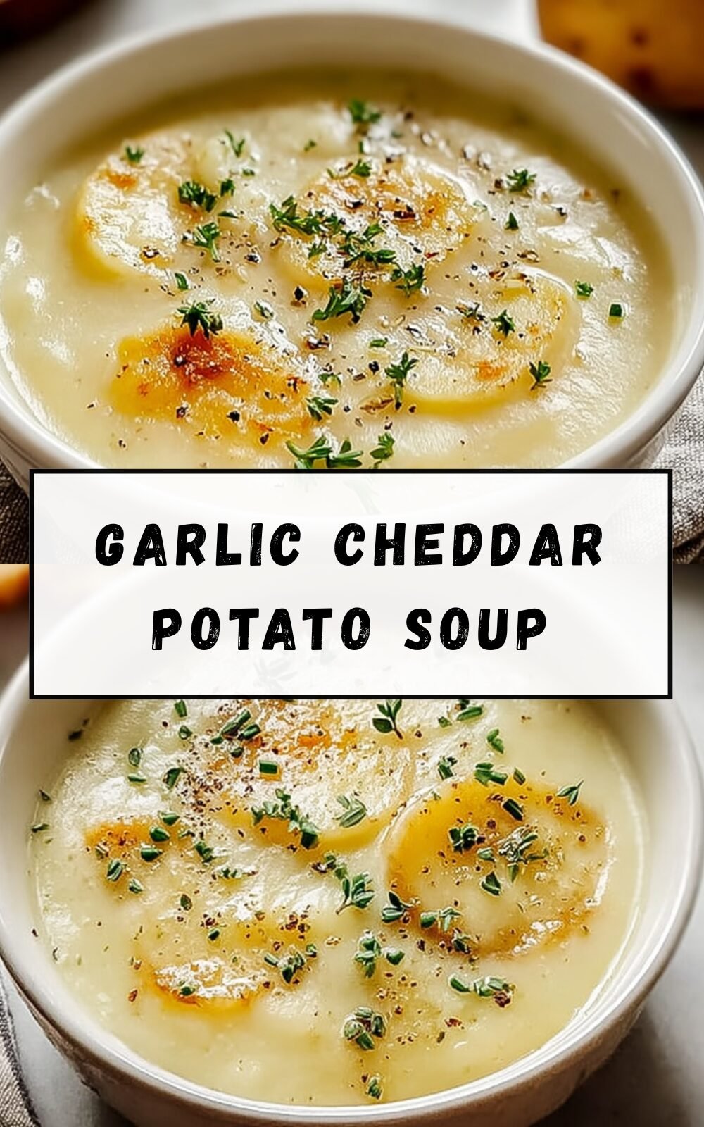 Garlic Cheddar Potato Soup