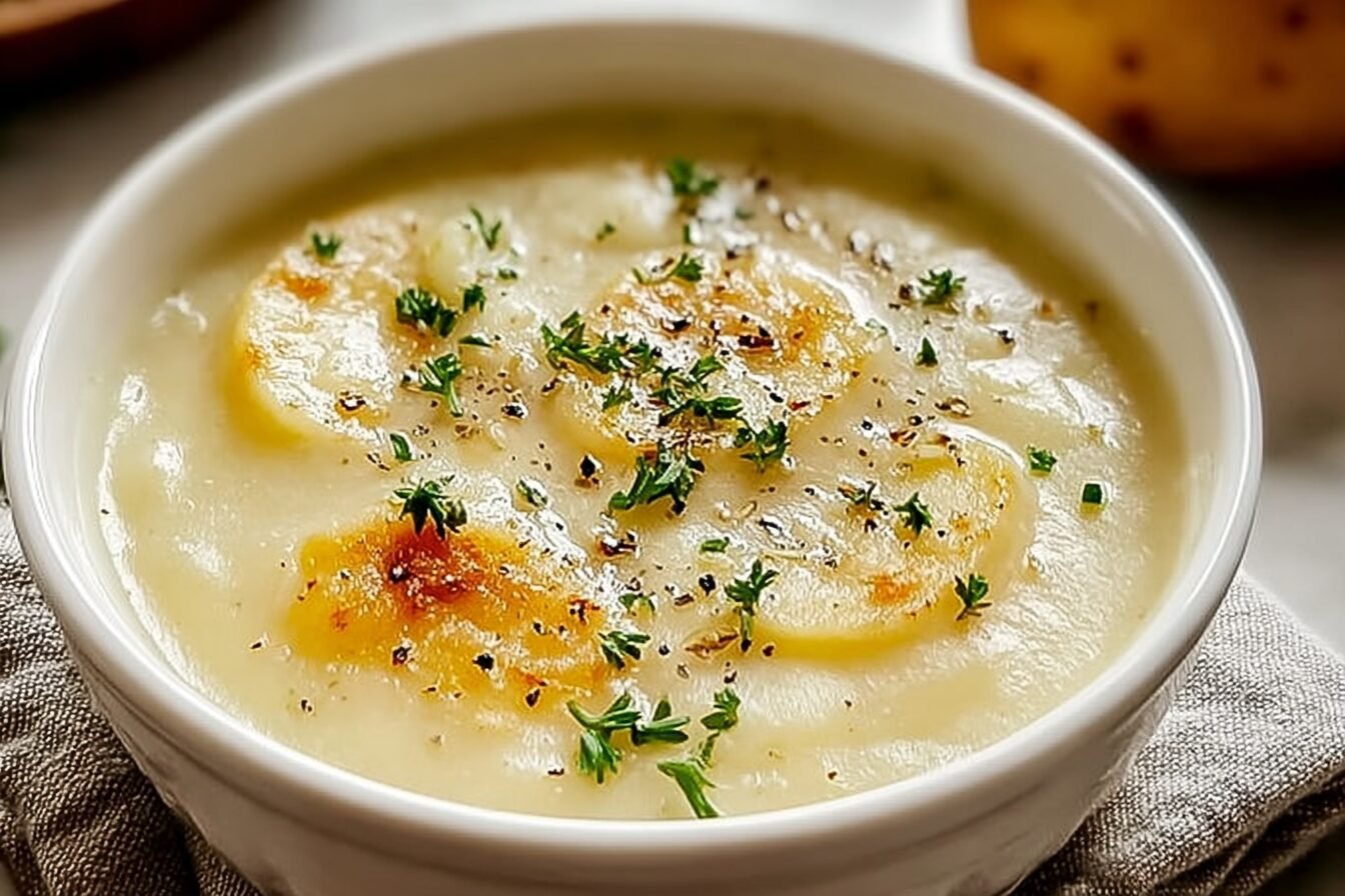 Garlic Cheddar Potato Soup