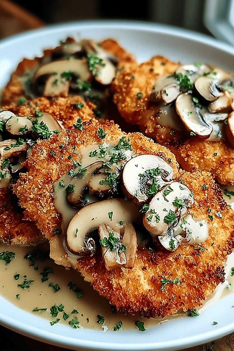 Golden Crispy Chicken Mushroom