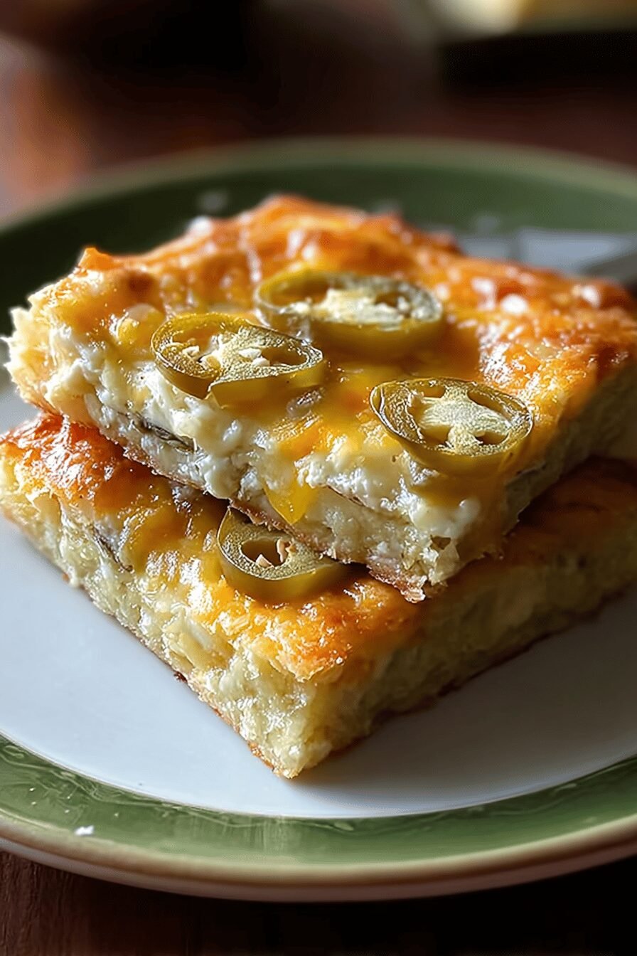 Green Chile Cheese Squares