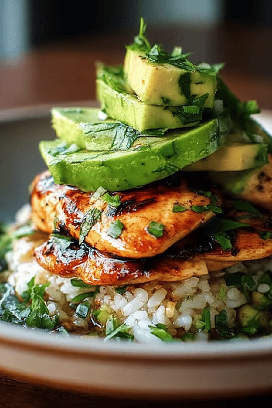Honey Lime Chicken With Avocado Rice Stack Recipe 6 Honey Lime Chicken Avocado