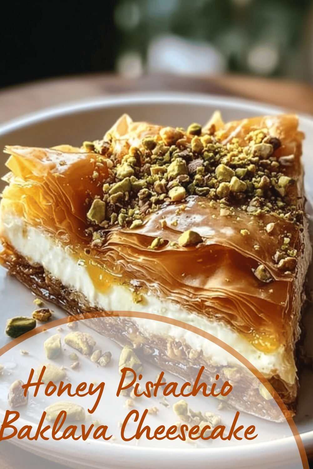 Honey Baklava Cheesecake Recipe With Nutty Crisp Layers And Creamy Filling 7 Honey Pistachio Baklava Cheesecake