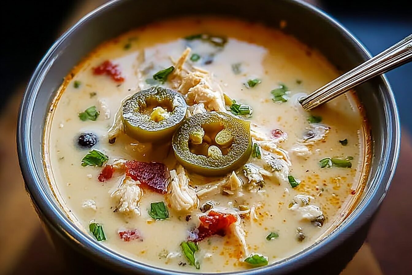 Jalapeño Popper Chicken Soup Recipe With Creamy Cheese And Spicy Heat 6 Jalapeno Popper Chicken Soup