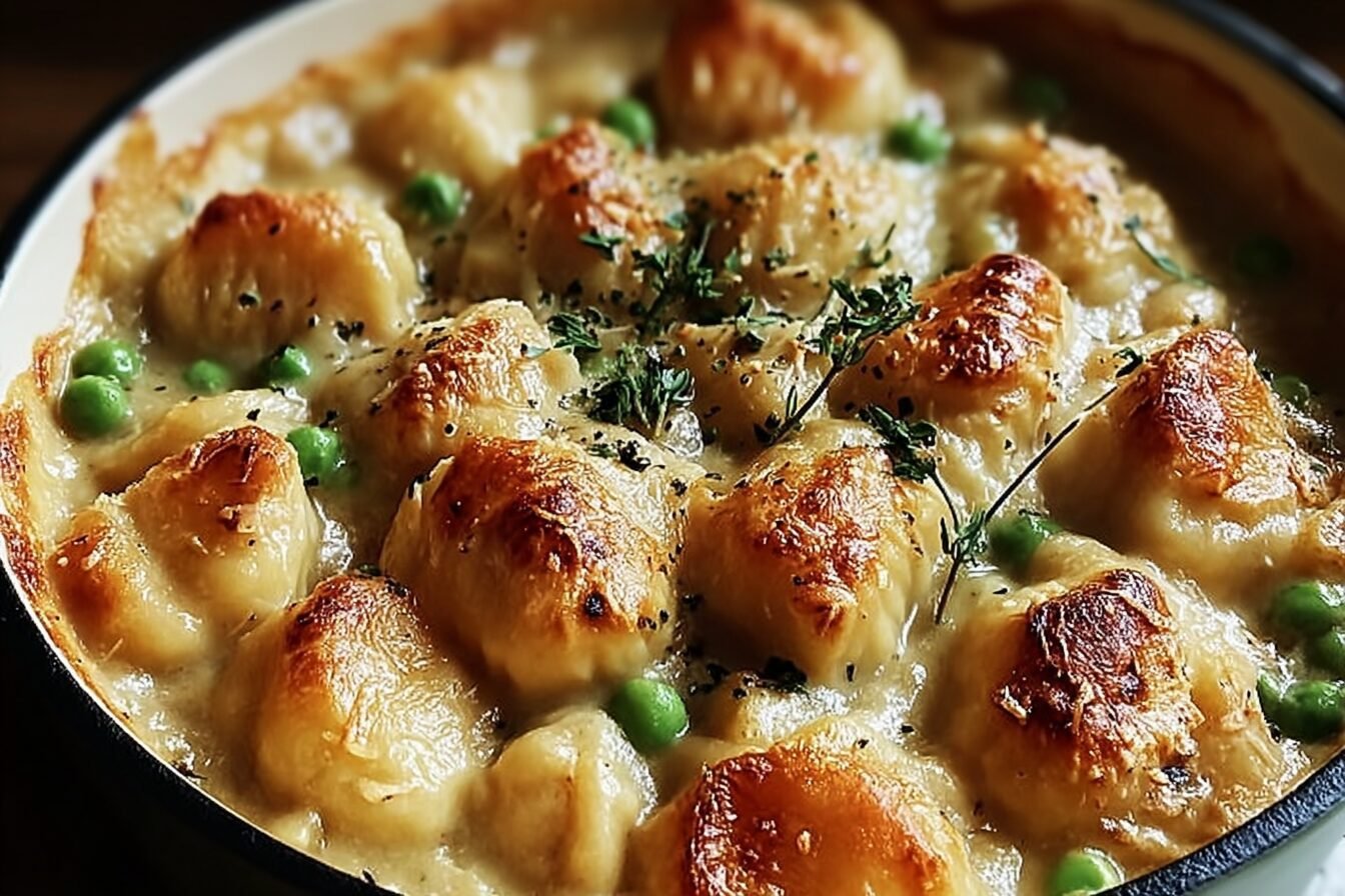 One Pot Gnocchi Chicken Pot Pie