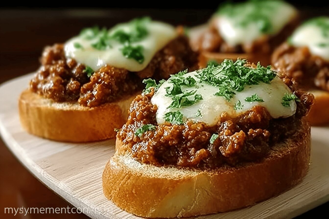 Open Faced Garlic Toast Sloppy Joes