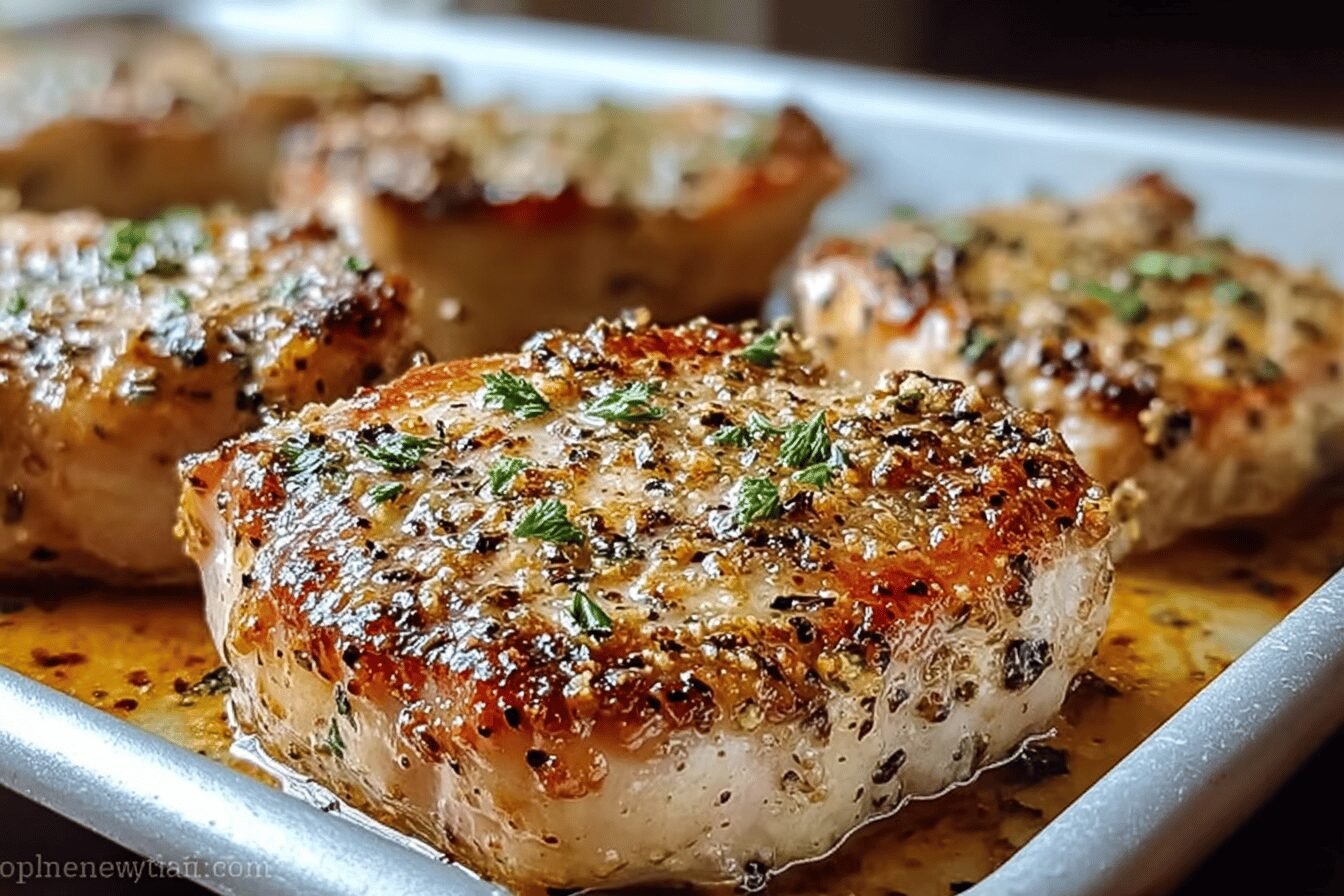 Parmesan Baked Pork Chops With Crispy Golden Crust And Herbs 6 Parmesan Baked Pork Chops