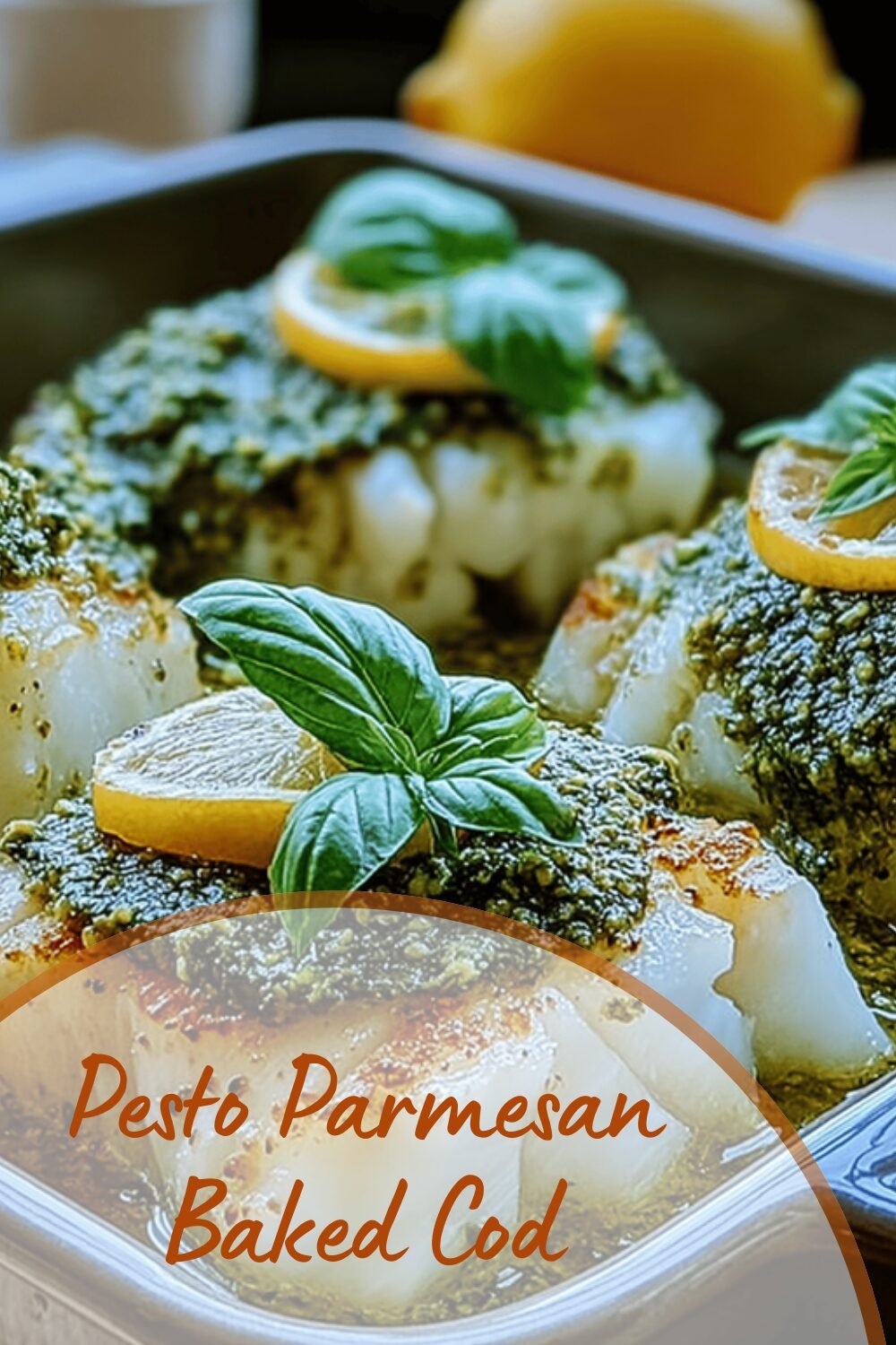 Pesto Parmesan Baked Cod