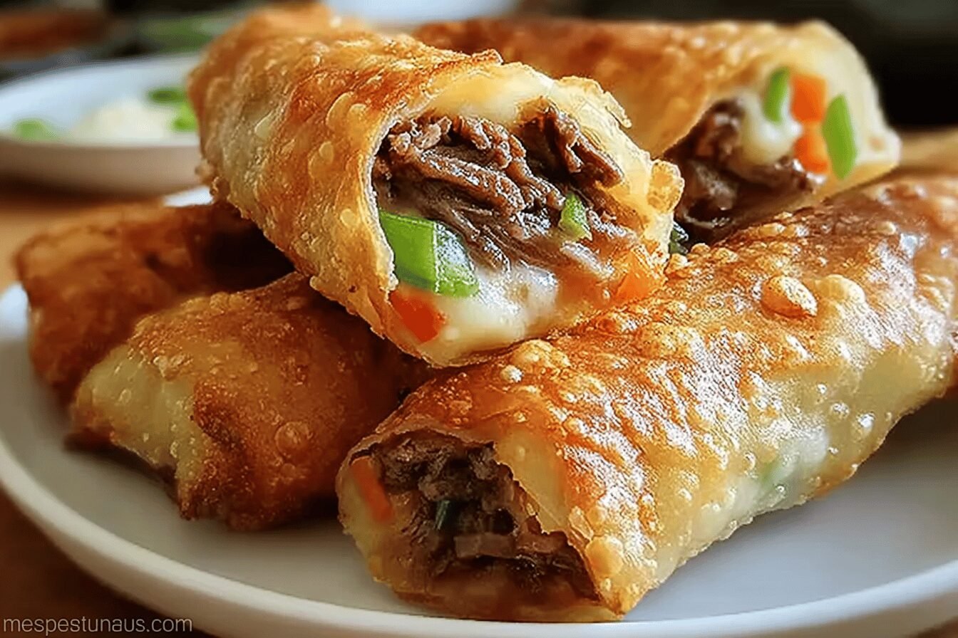 Philly Cheese Steak Egg Rolls
