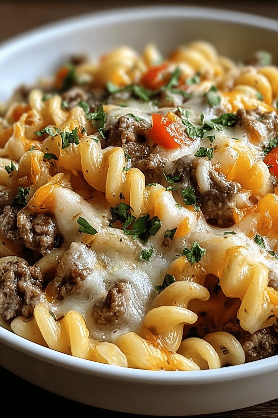 Philly Cheesesteak Pasta Skillet Recipe With Savory Cheese Sauce 6 Philly Cheese Steak Pasta