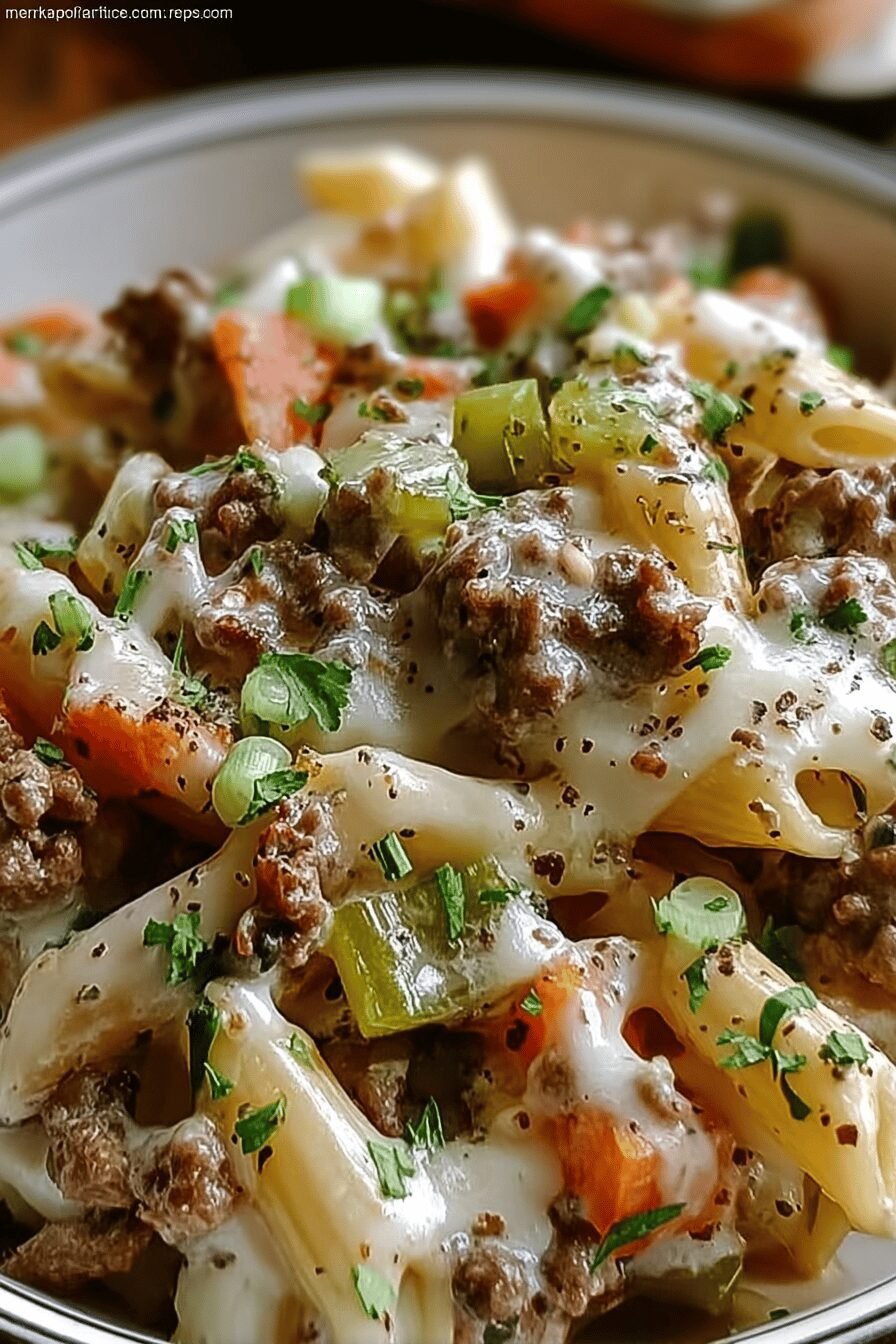 Philly Cheesesteak Pasta