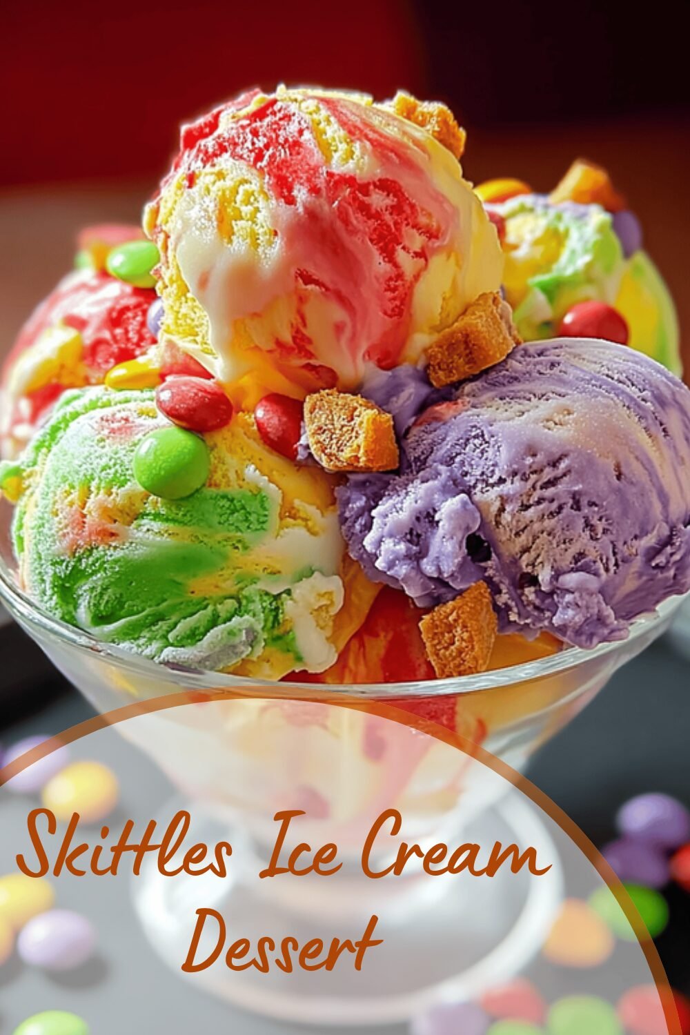 Skittles Ice Cream Recipes For Colorful And Fun Frozen Treats 7 Skittles Ice Cream Dessert