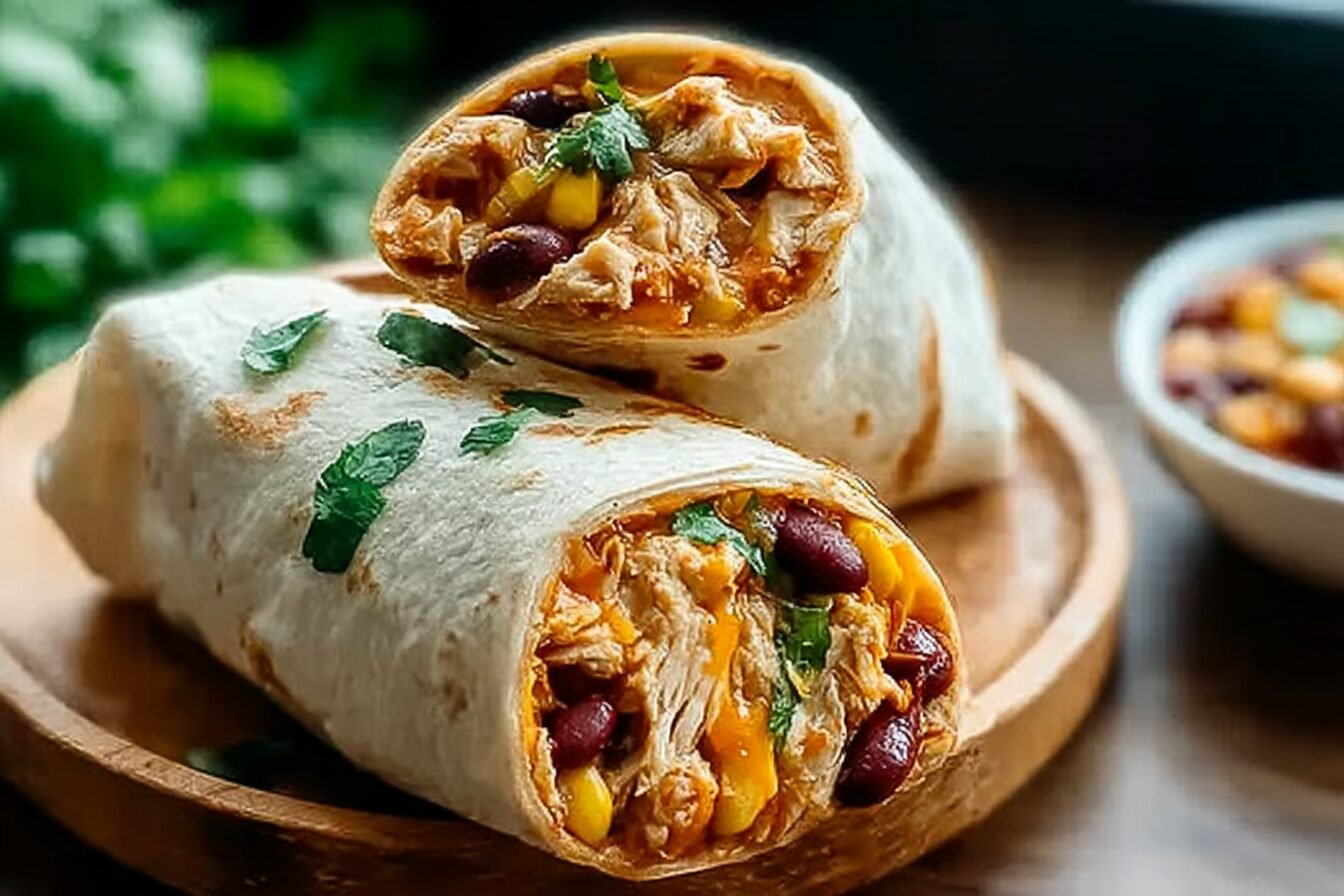 Slow Cooker Chicken Burritos With Rice For Easy Family Meals 6 Slow Cooker Chicken Burritos