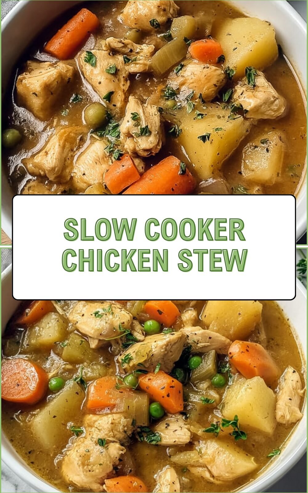 Slow Cooker Chicken Stew Recipe With Fresh Vegetables And Herbs 4 Slow Cooker Chicken Stew