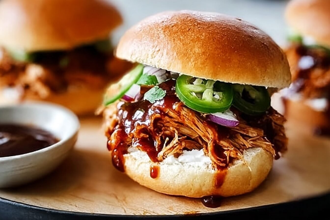 Spicy Slow Cooker Bbq Chicken Sandwich Recipe For Easy Weeknight Meals 6 Spicy Slow Cooker Bbq Chicken Sandwich