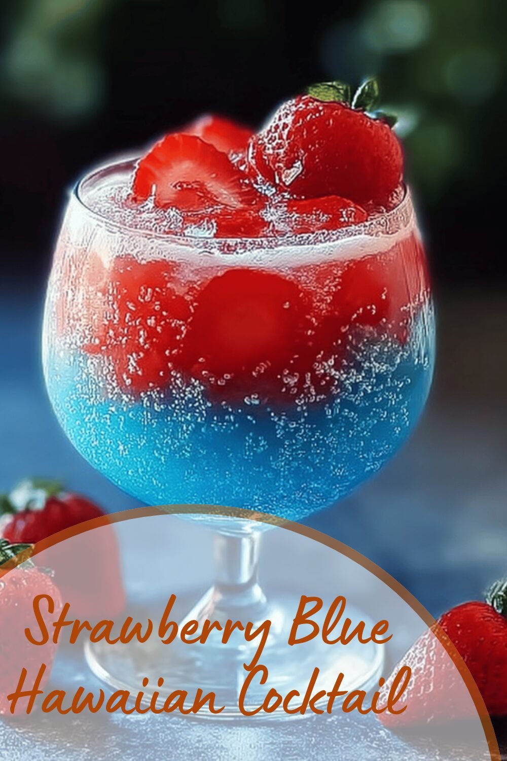 Strawberry Blue Hawaiian Cocktail