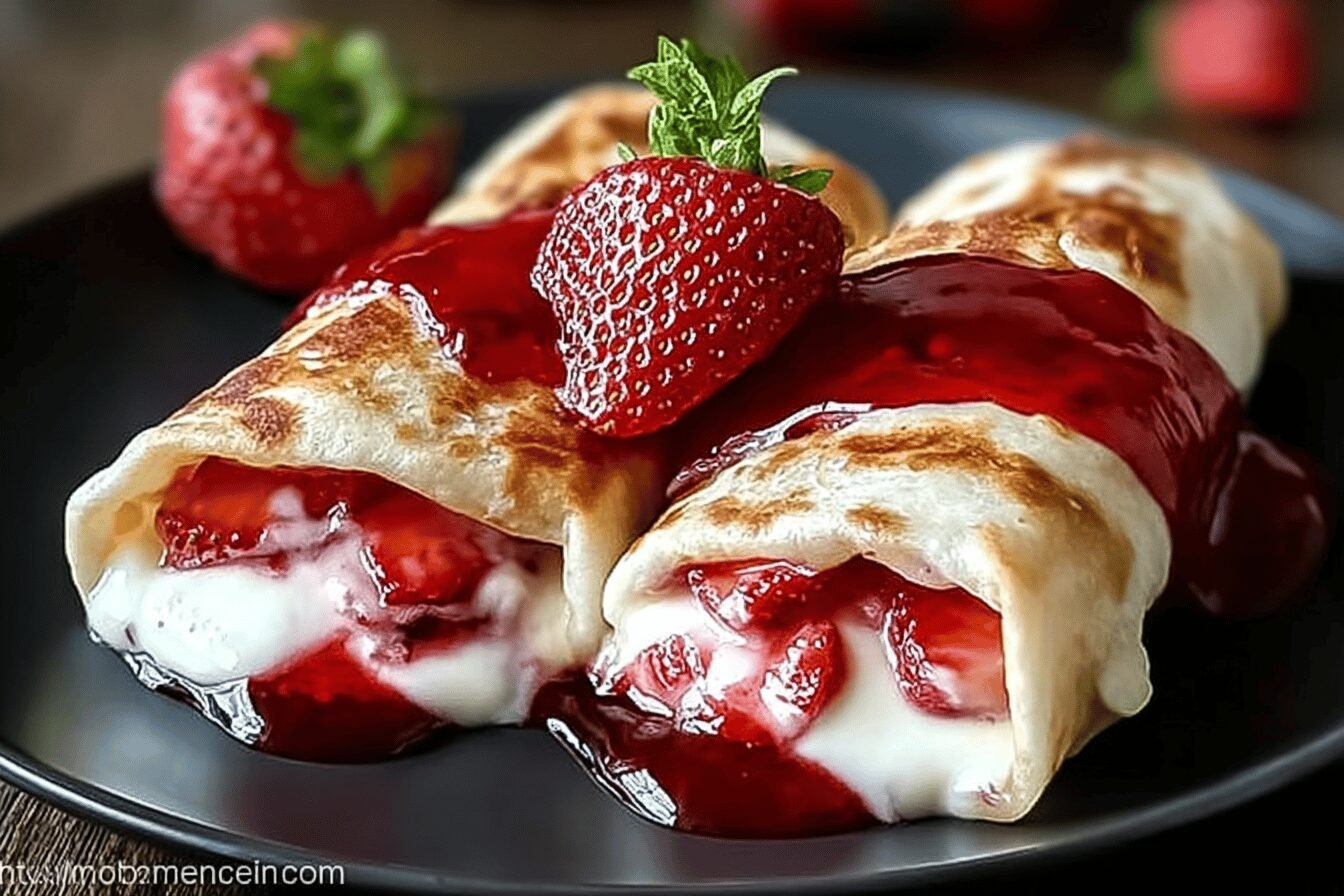 Strawberry Cheesecake Chimichangas