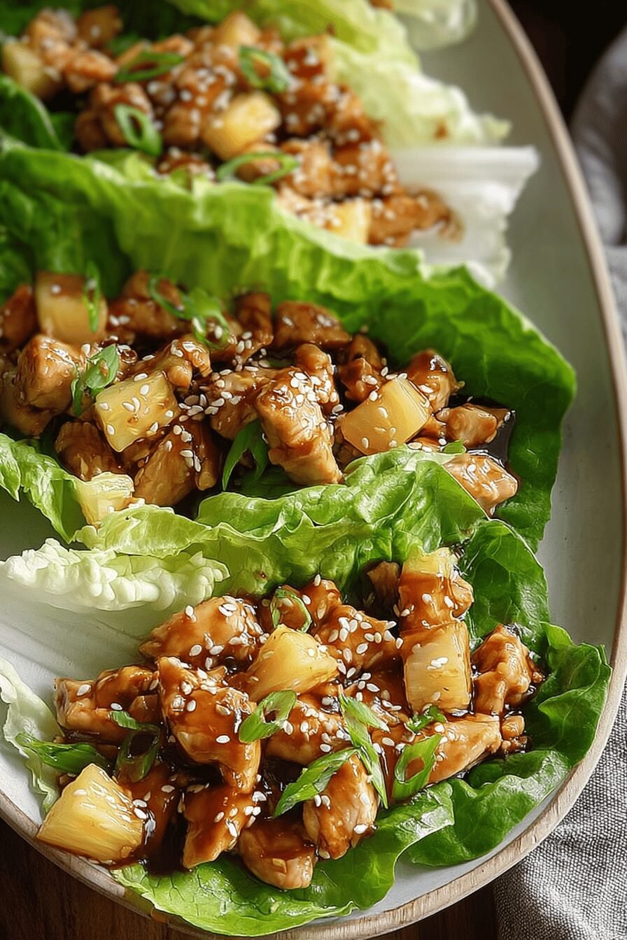 Teriyaki Chicken Lettuce Wraps