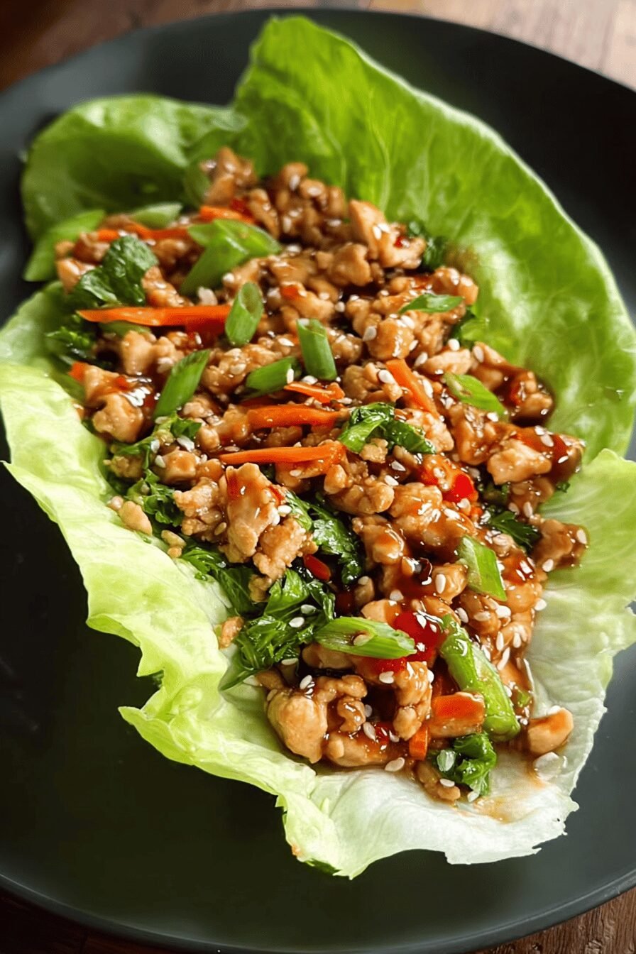 Teriyaki Turkey Lettuce Wraps