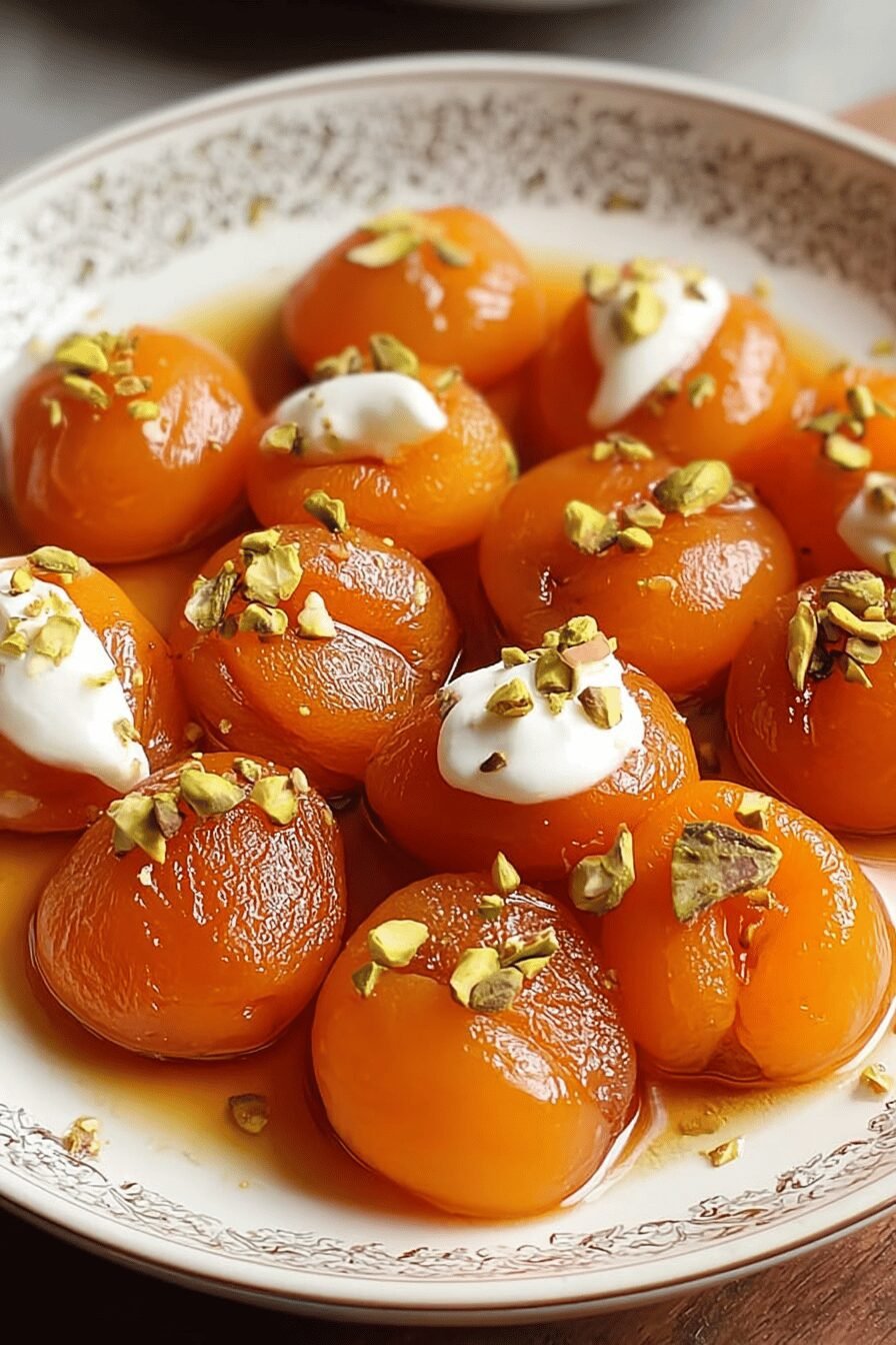 Kuru Kayısı Tatlısı Recipe With Ricotta And Traditional Turkish Flavors 6 Turkish Poached Apricots