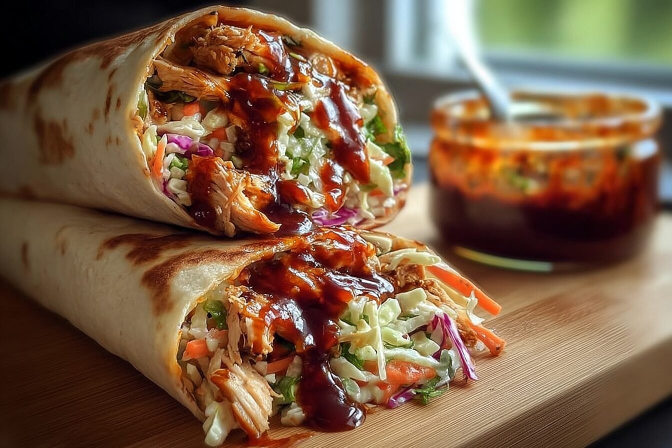 Bbq Chicken Coleslaw Wraps