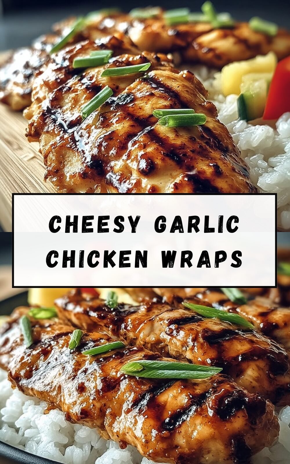 Cheesy Garlic Chicken Wraps