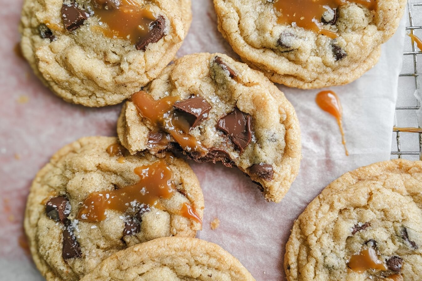 Chewy Caramel Chocolate Chip Cookies