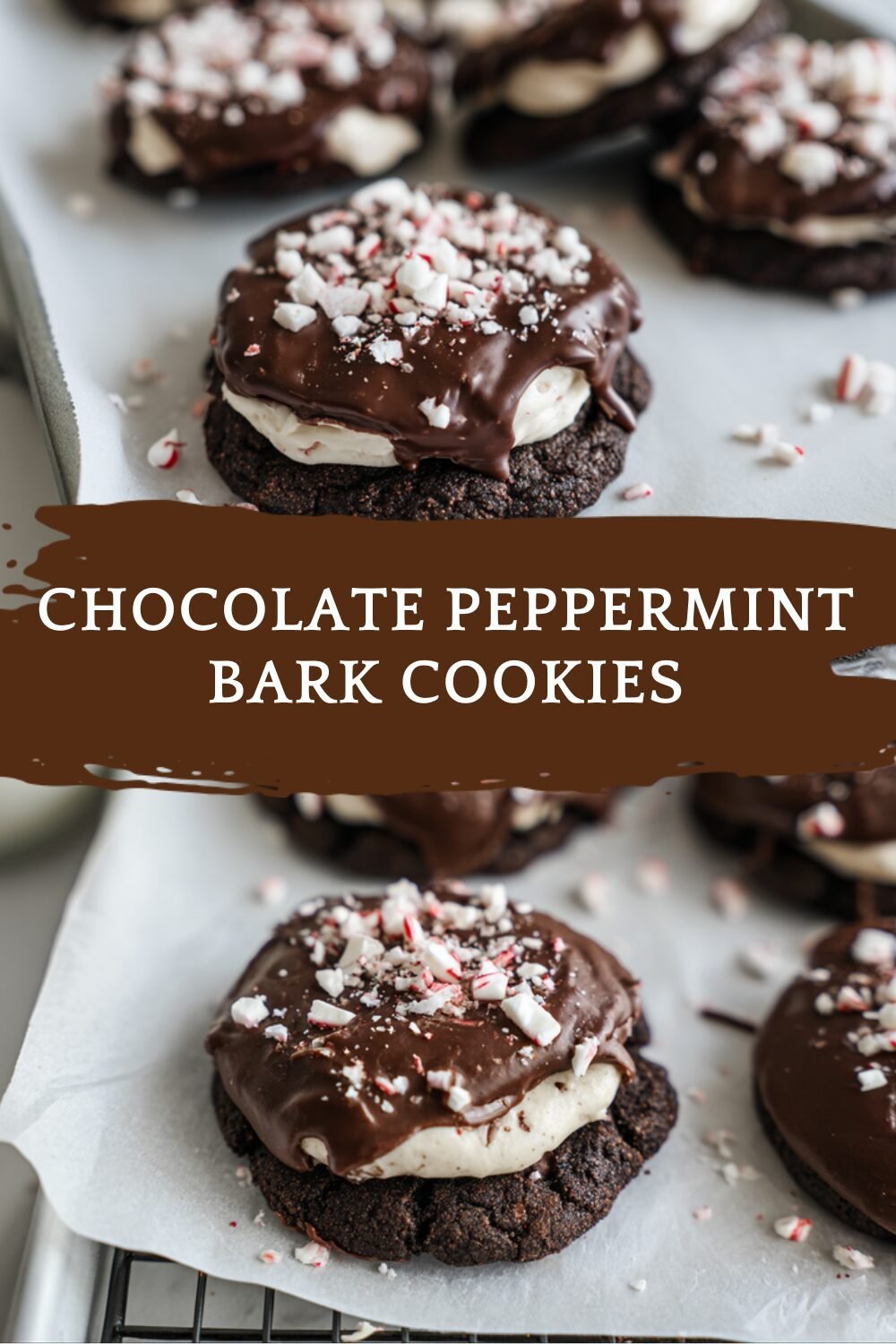 Chocolate Peppermint Bark Cookies