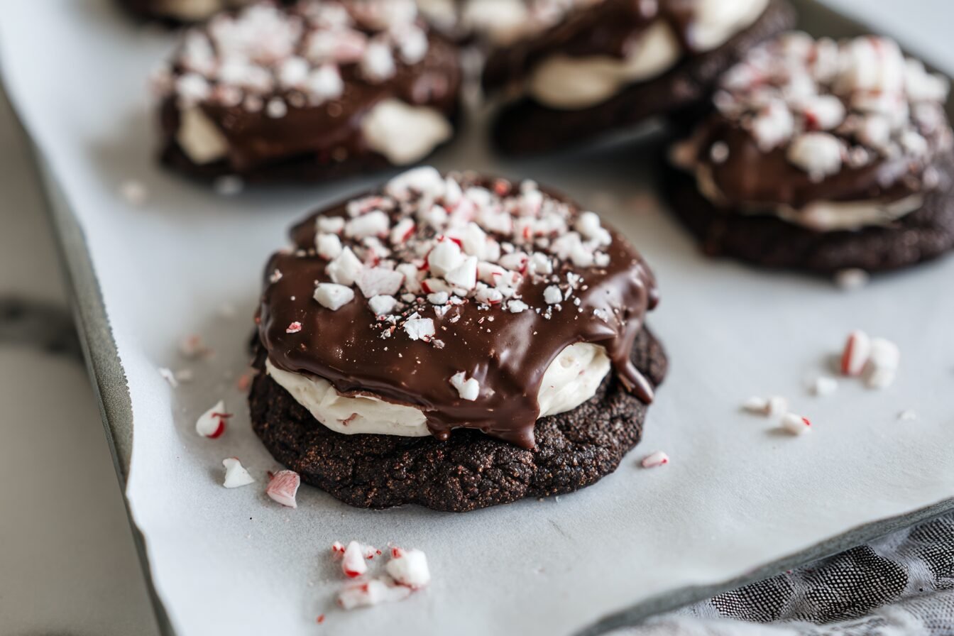 Chocolate Peppermint Bark Cookies
